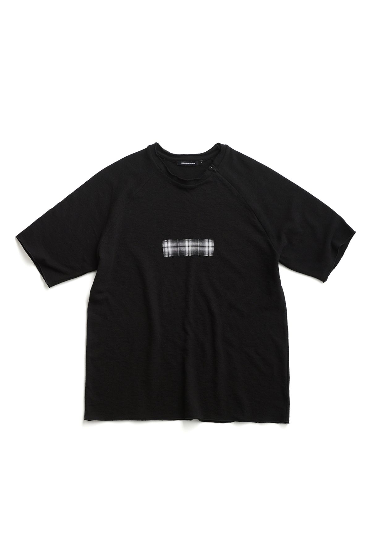 해칭룸(HATCHINGROOM) Slash Tee Check Box Black