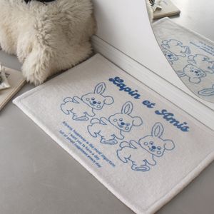 래빗 프렌즈  레터링 극세사 발매트