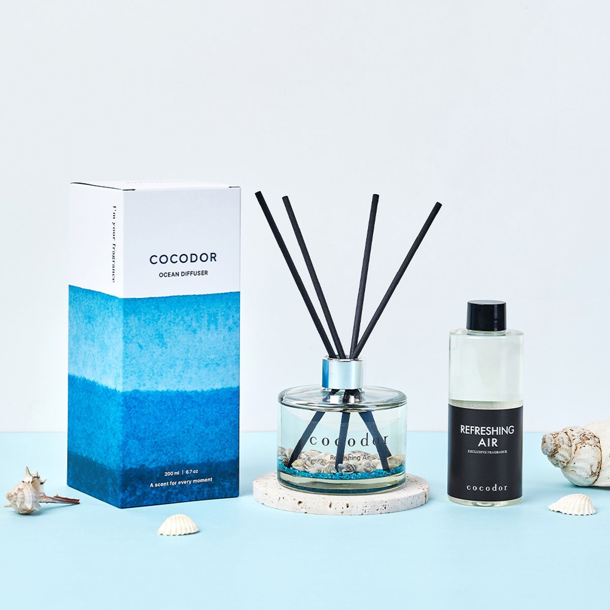 코코도르(COCODOR) 오션 디퓨저 200ml + 디퓨저 리필액 200ml
