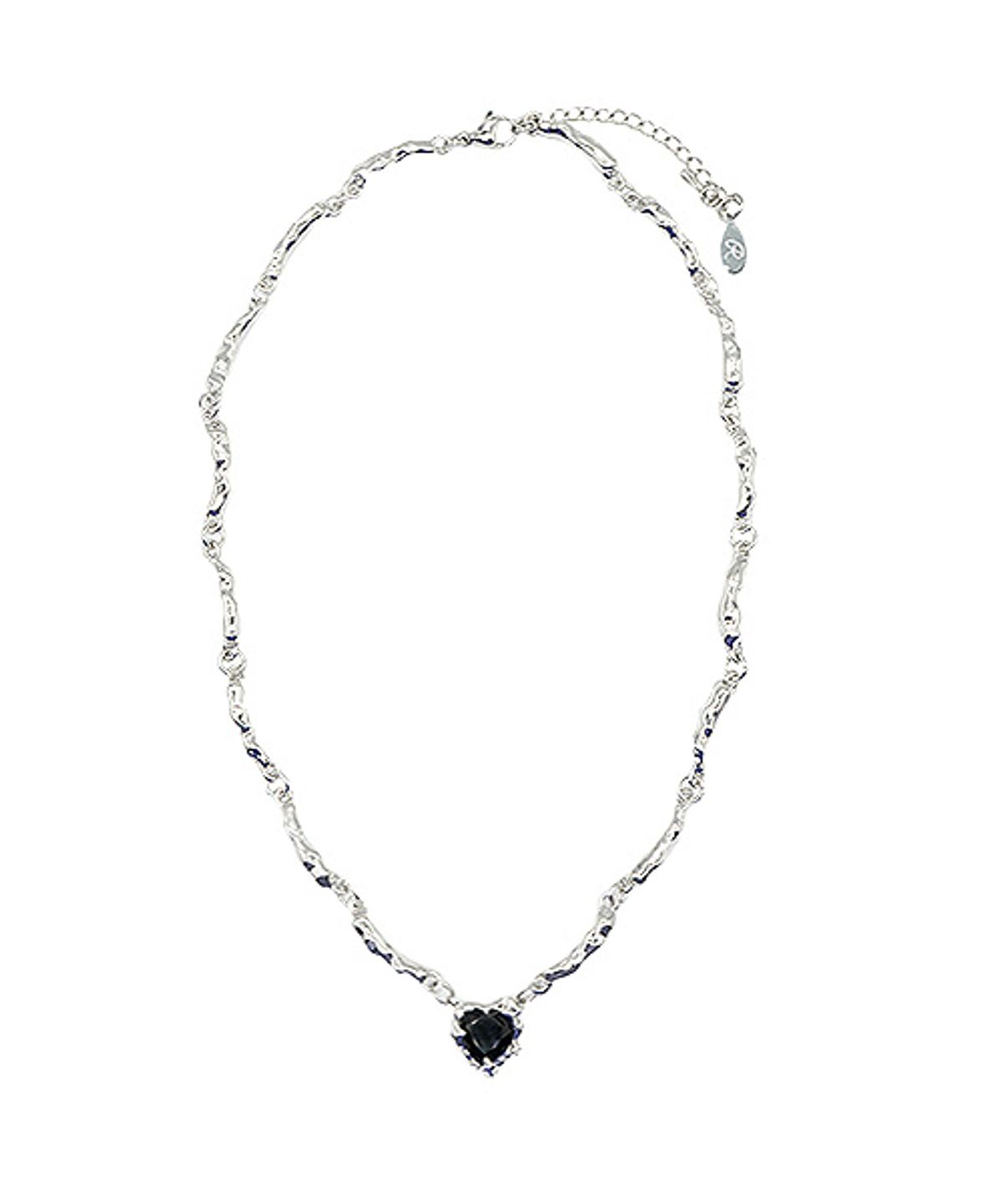 랜덤오프(RANDOMOFF) Black heart Necklace