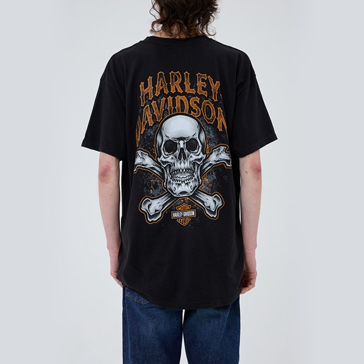 할리데이비슨(HARLEY-DAVIDSON) 코리아 바앤실드 스컬 반팔티셔츠