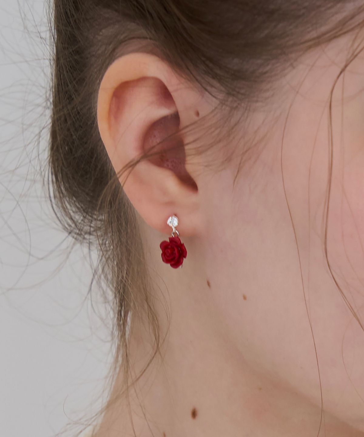 스틸 인스턴트(STILL INSTANT) Rose With Dew - Earring 08 (2colors)