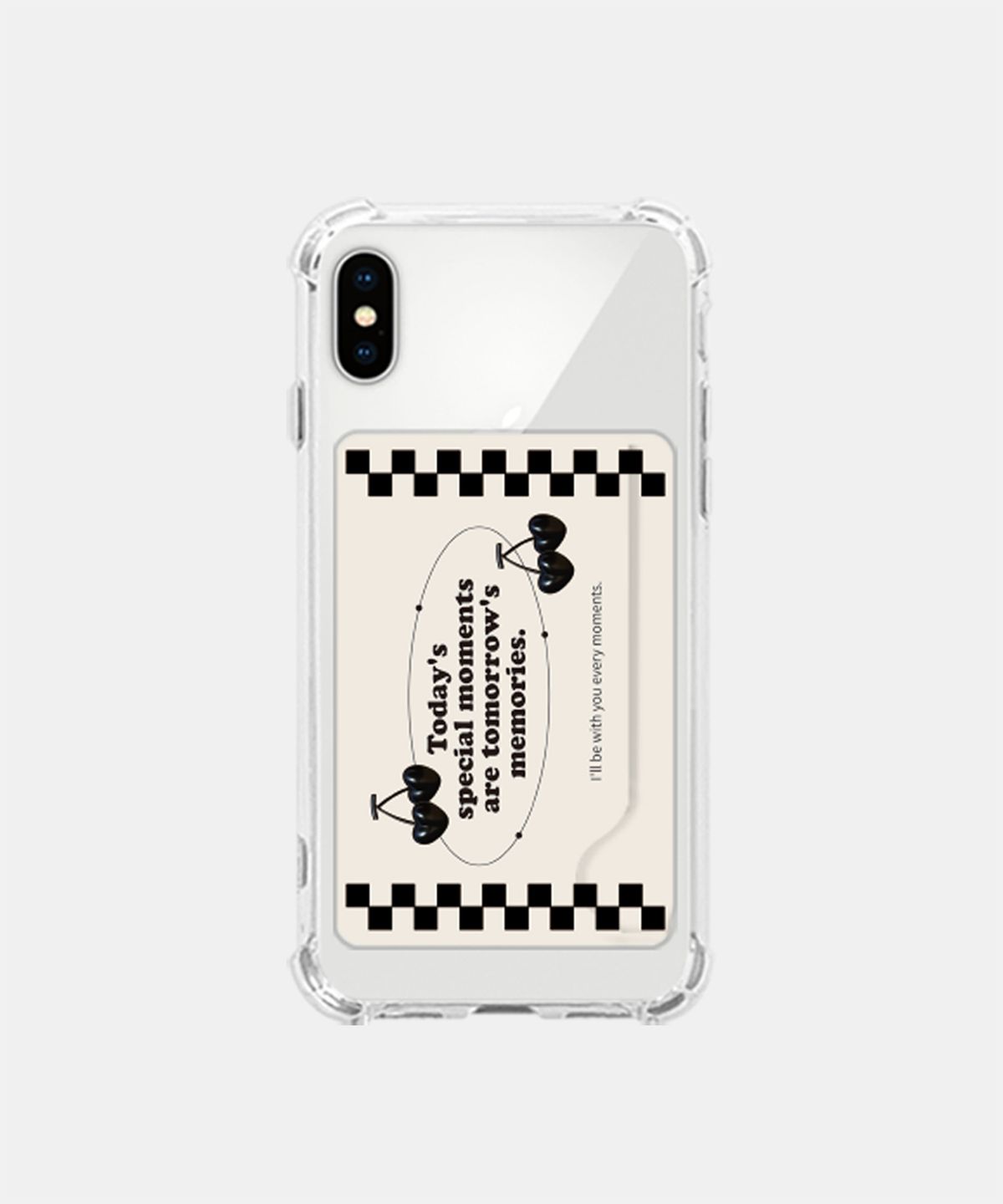 소유템(SOUTEM) Kitsch Black Card Phone Case_Clear