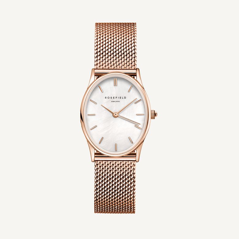 The Oval Pearl Rosegold Mesh