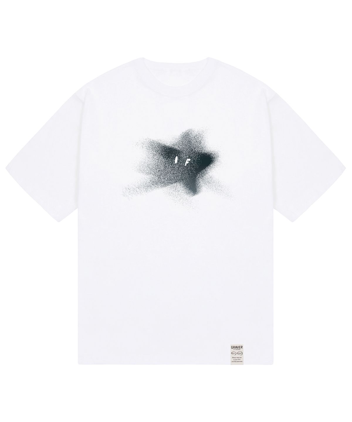 그레이버(GRAVER) [UNISEX]Blue star 반팔티_화이트