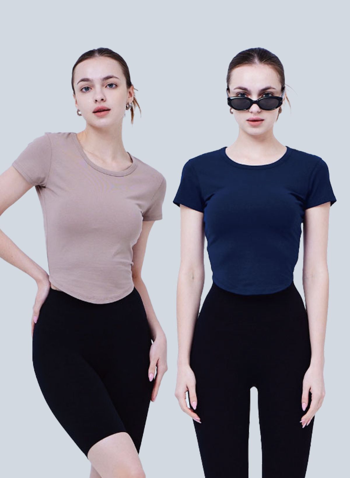 베르만 어패럴(VERMANN APPAREL) 우먼즈 라운드 크롭 티셔츠