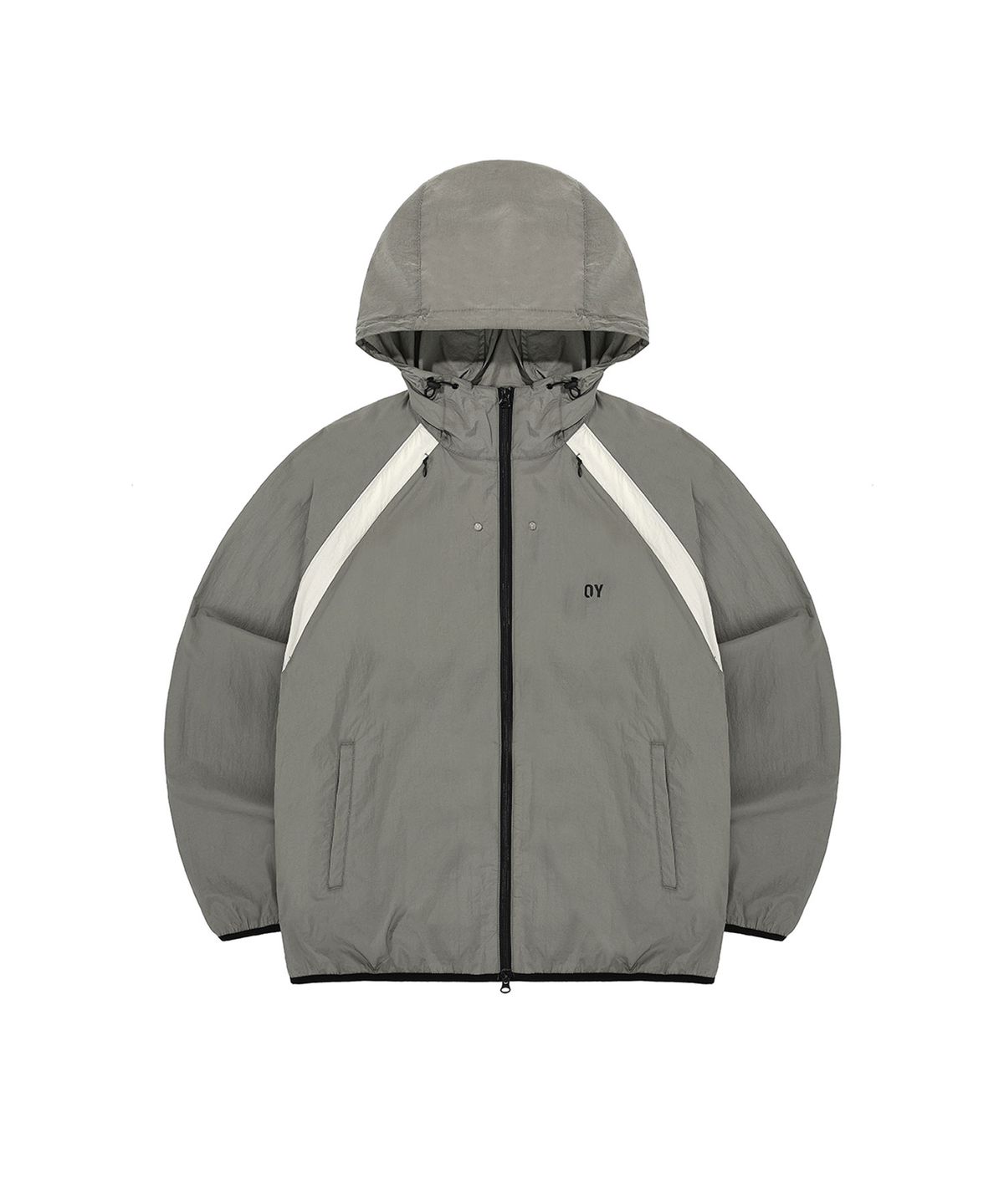 오픈야드(오와이)(OPENYARD(OY)) CURVED ZIPPER WIND BREAKER JACKET-KHAKI