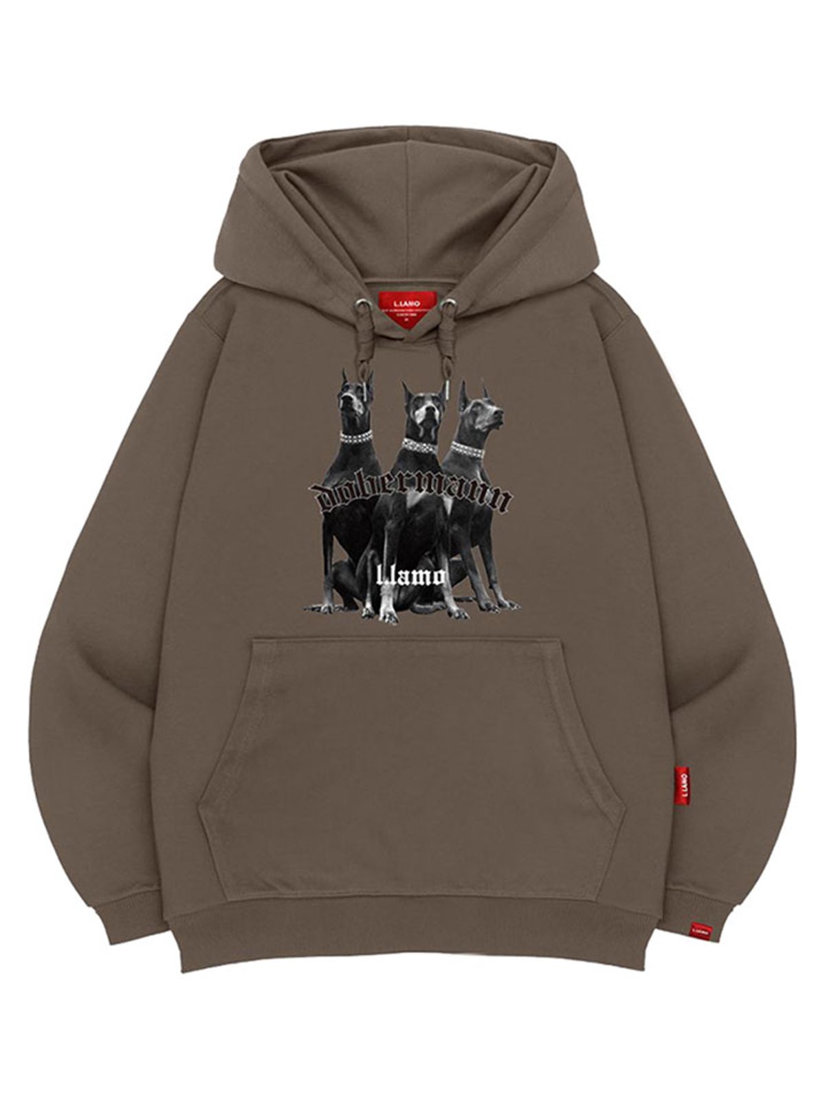 엘라모(LLAMO) 도베르만 후드티 남녀공용 빅사이즈 M~4XL