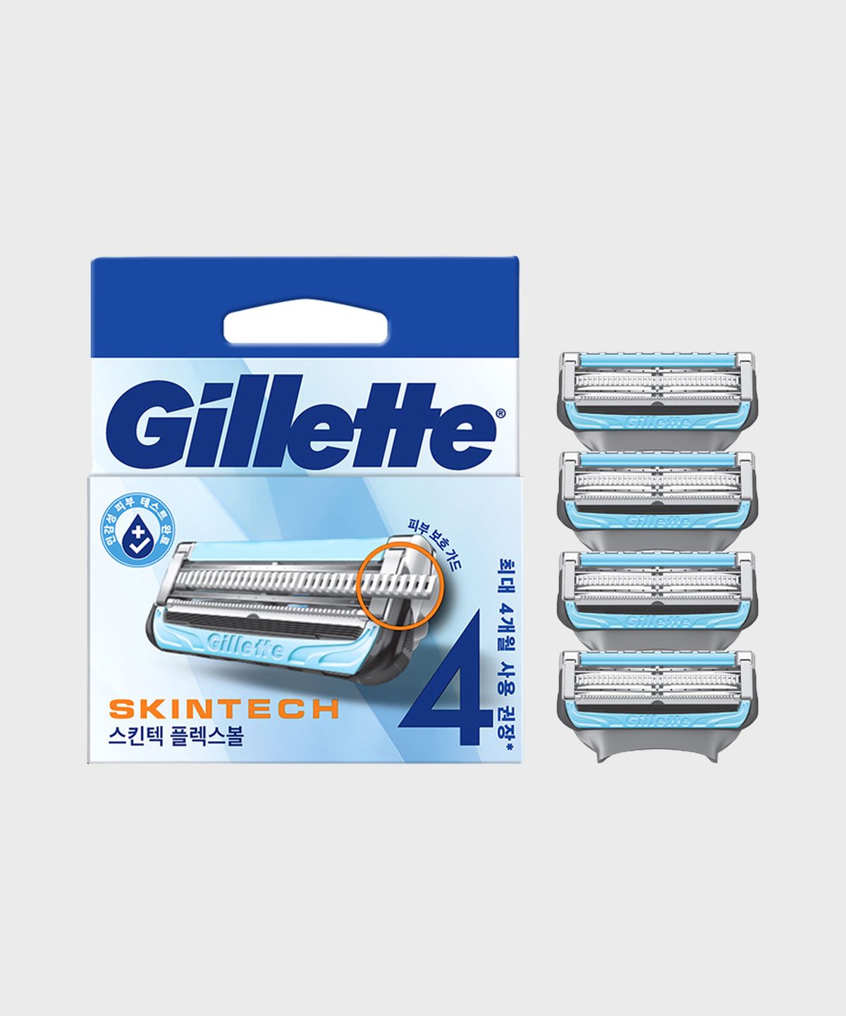 질레트(GILLETTE) 스킨텍 면도날 4입