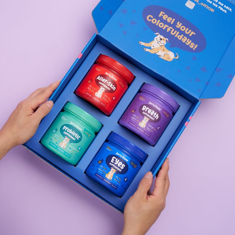 강아지 영양제 4구 제리기프트박스 75chews X 4