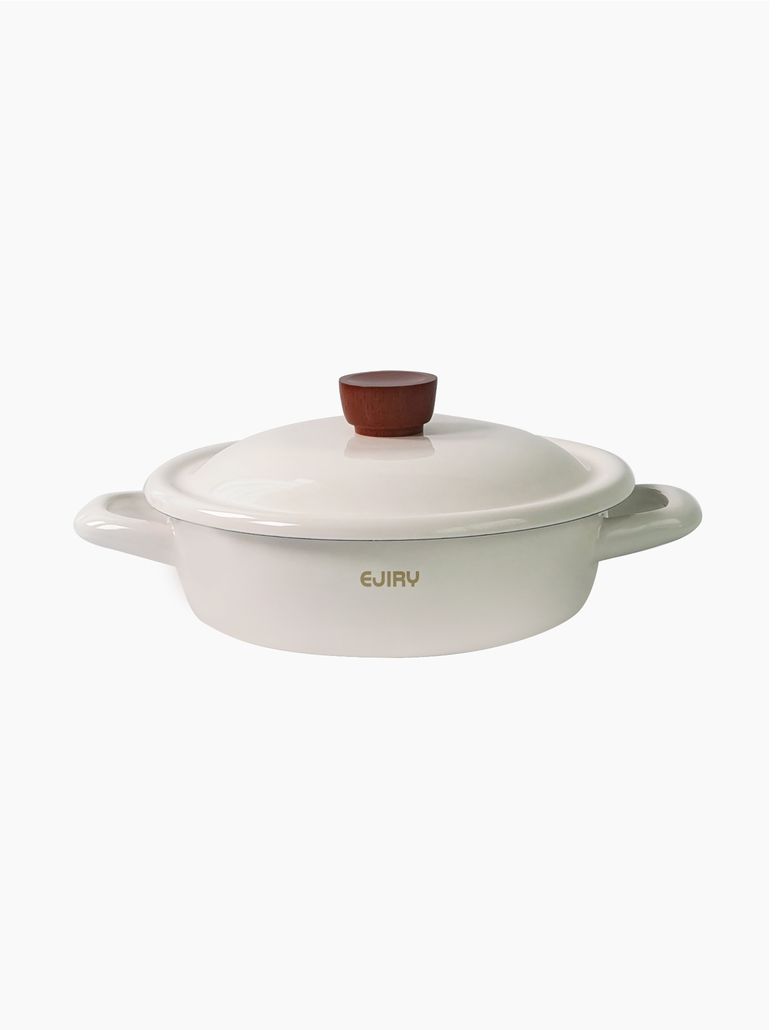 컬러컬렉션 법랑 전골냄비 18cm (화이트)