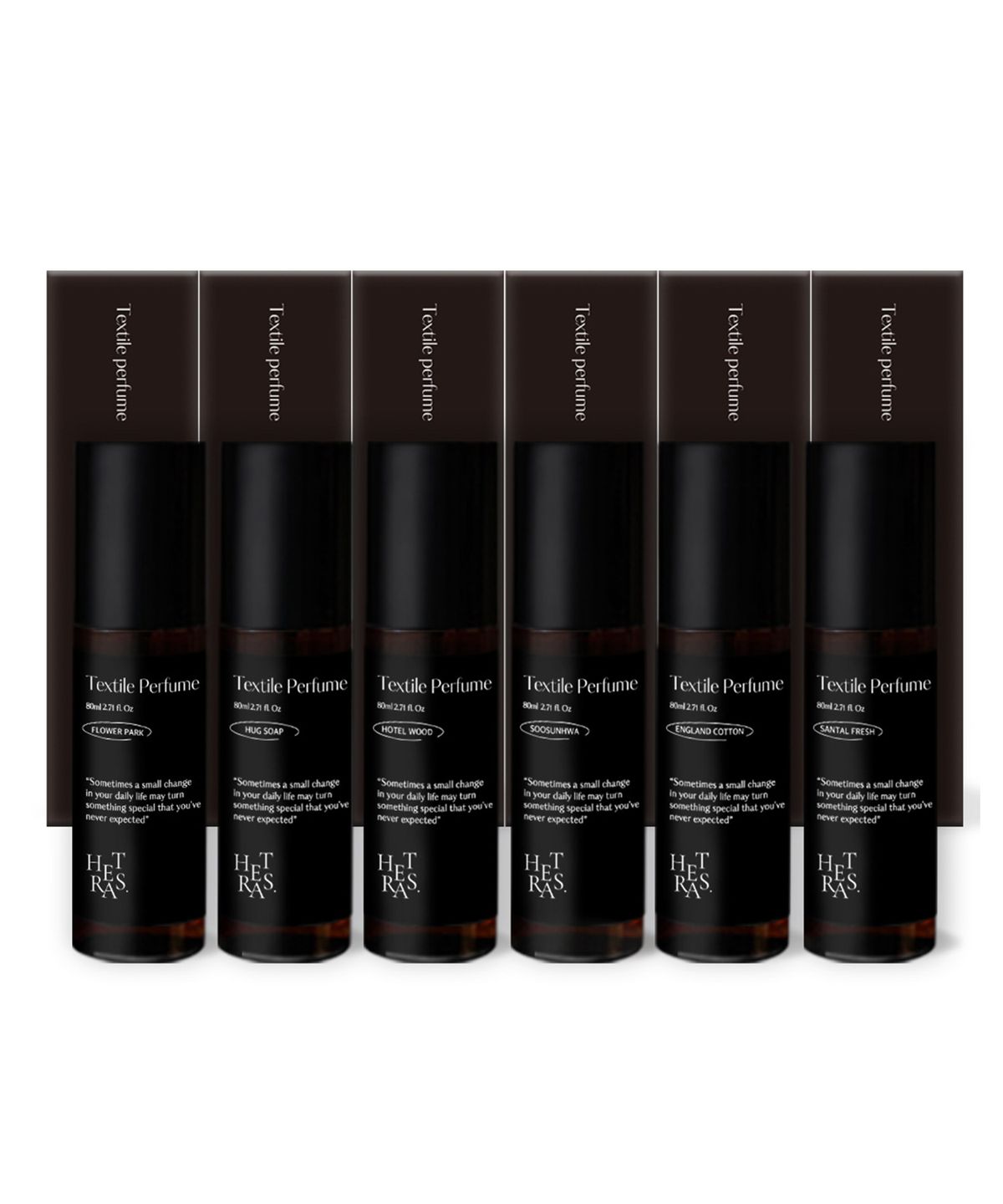 헤트라스 뷰티(HETRAS BEAUTY) 텍스타일퍼퓸 섬유향수 섬유탈취제 80ml 6종 세트