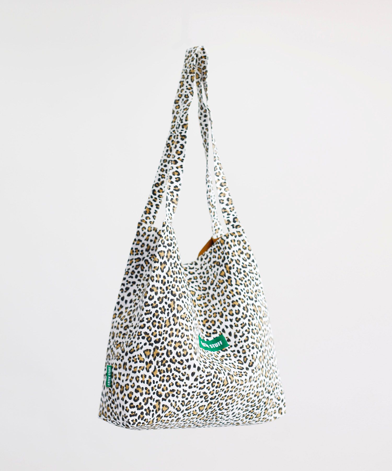 エコバッグ GREEN STUFF Casually boxy shopper bag 53 leopard print all b MUSINSA | GREEN STUFF boxy bag 53 - leopard all ivory