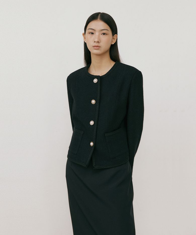 New Classic Tweed Jacket (black)