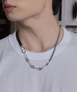 Leather Hook Mix Necklace