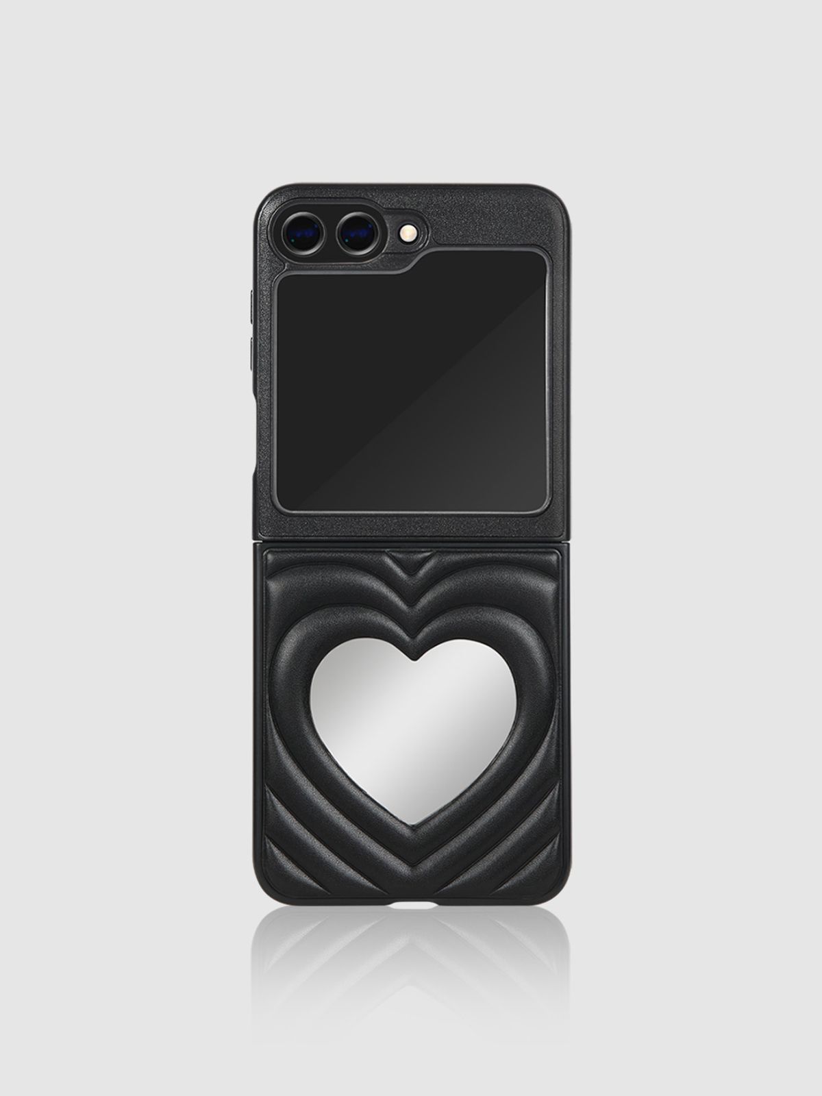 디자인스킨(DESIGNSKIN) 갤럭시Z플립6 하트 미러 케이스