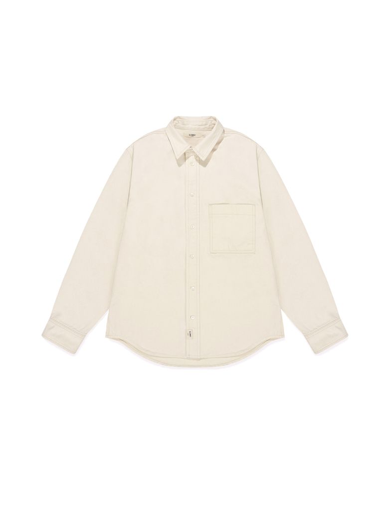G CLASSIC COTTON TWILL SHIRT (IVORY)