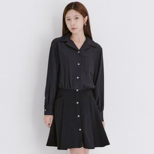 셔츠카라 플리츠 미니원피스(2colors)_RMOWE23R17
