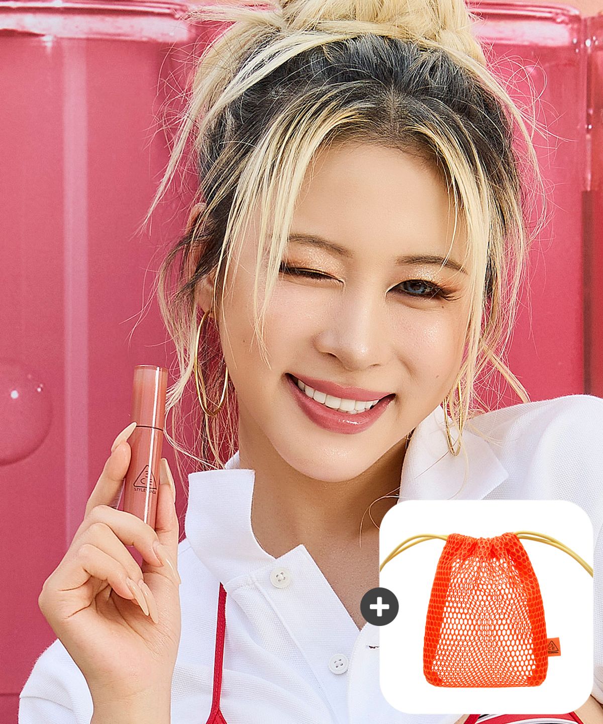쓰리씨이(3CE) 레이지 팝 립 스테인 (증정 메쉬파우치)