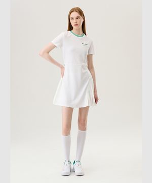코트사이드 원피스 화이트(QP322TOP71)