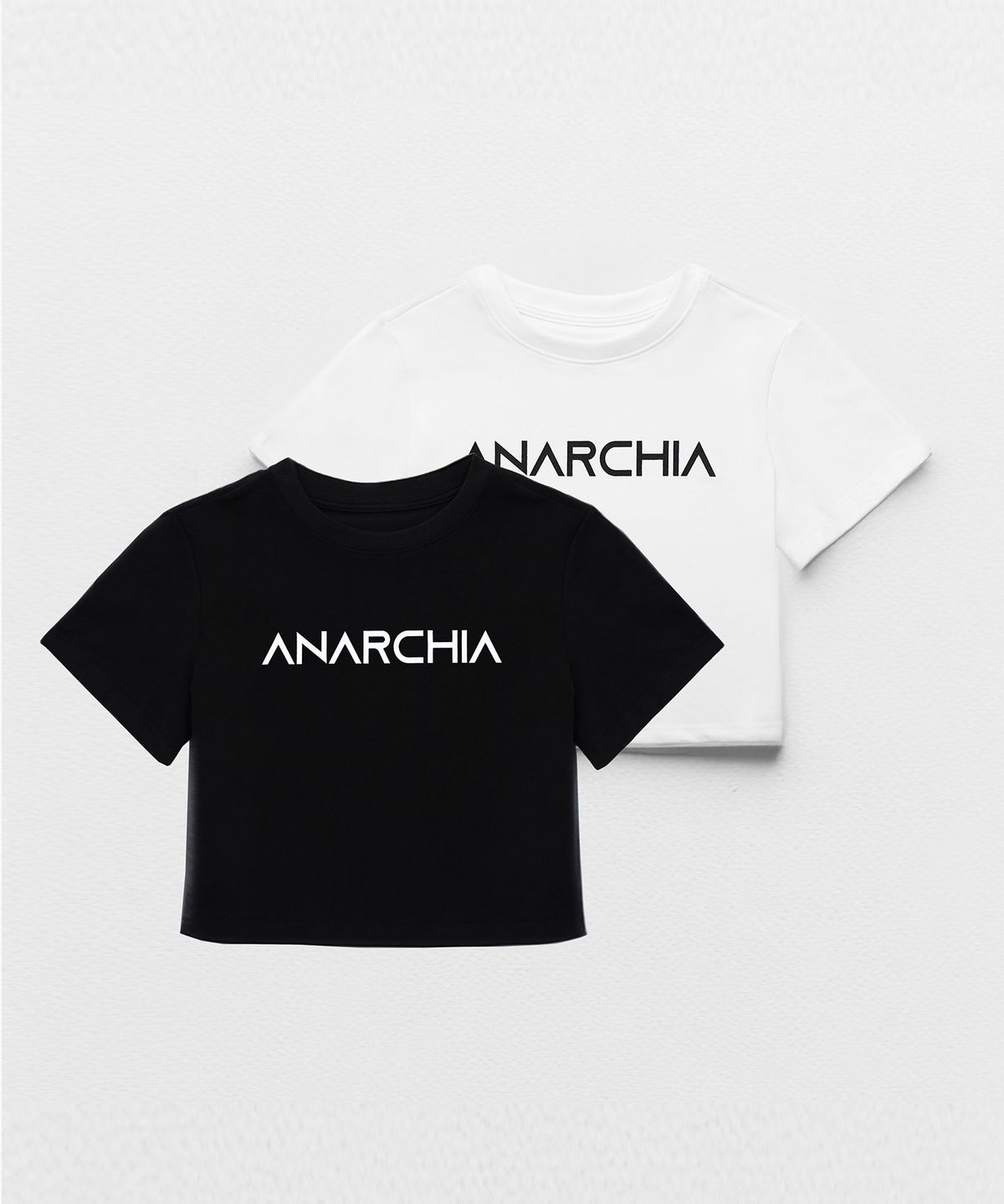 아나키아(ANARCHIA) 로고 크롭티  AU-10 R Class_B/W