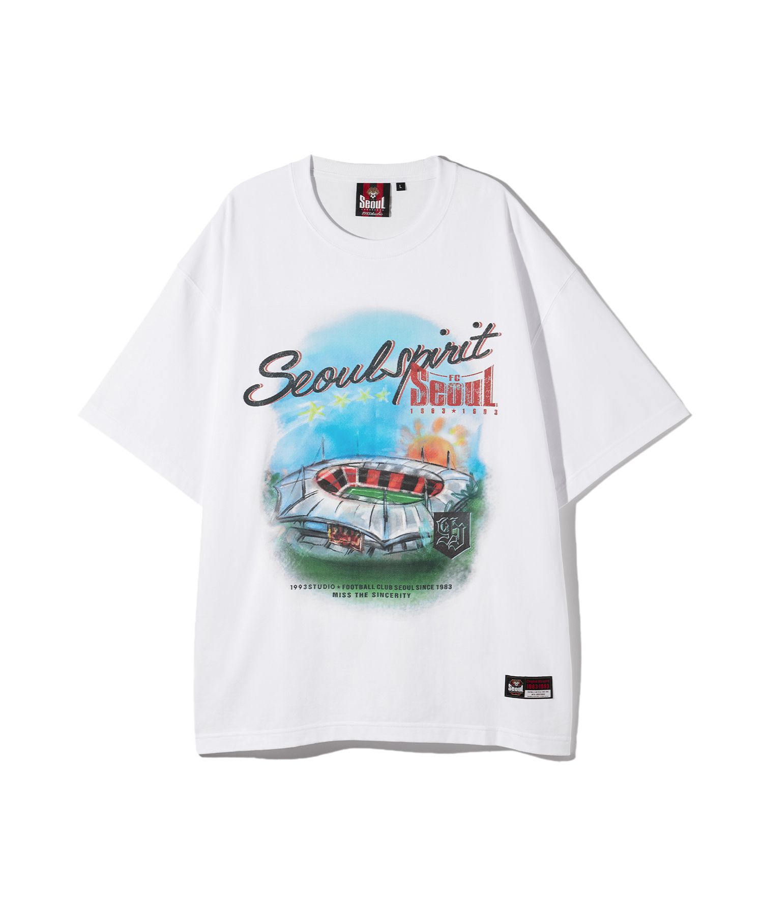 ◇1993studio◇ FC Seoul Seoul Park T-Shirt Light Gray MUSINSA | 1993STUDIO [FC Seoul] Seoul Park T-shirt_White