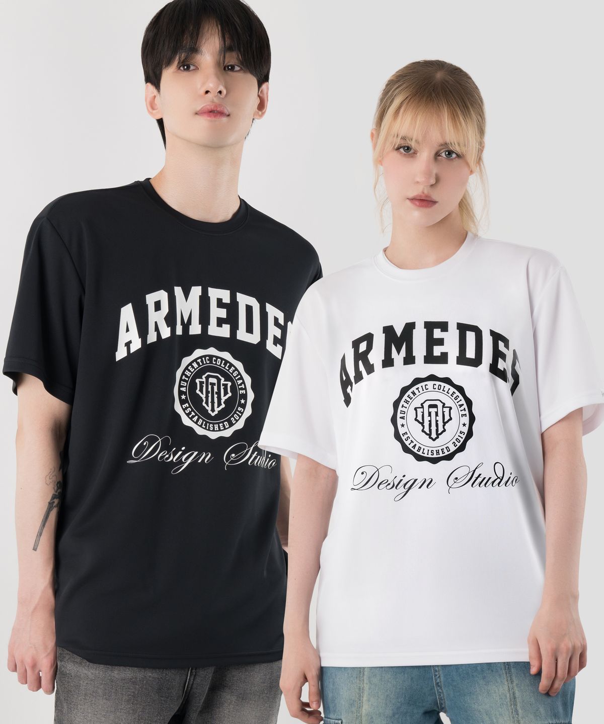 아르메데스(ARMEDES) [2PACK] 아트그래픽 기능성 반팔 티셔츠 (807)