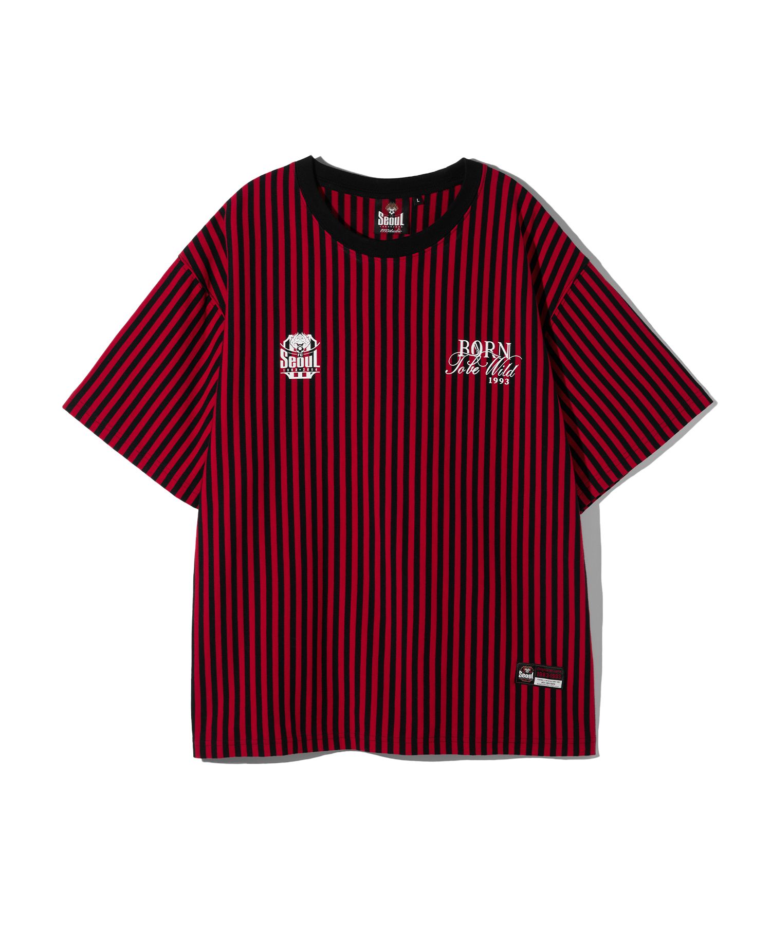 MUSINSA | 1993STUDIO [FC Seoul] Striped t-shirt_black