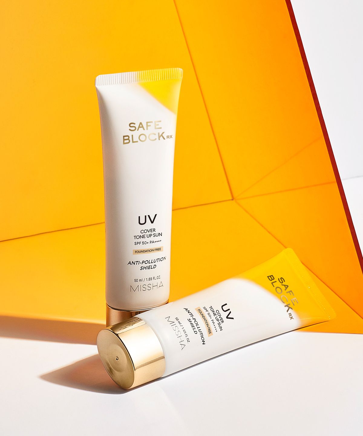 미샤(MISSHA) [2개] 세이프 블록 RX 커버 톤업 선크림 SPF50+/PA++++ 50ml