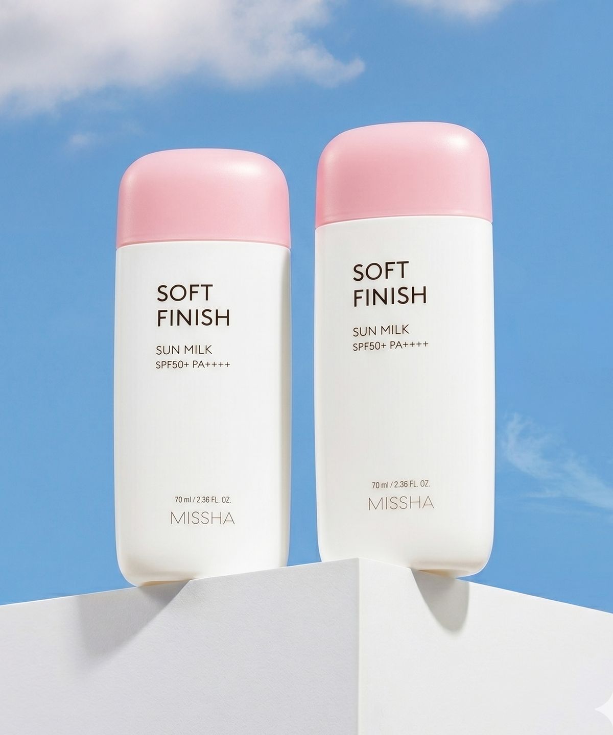 미샤(MISSHA) [2개] 올 어라운드 세이프 블록 소프트피니쉬 선 밀크  SPF50+/PA+++ 70ml