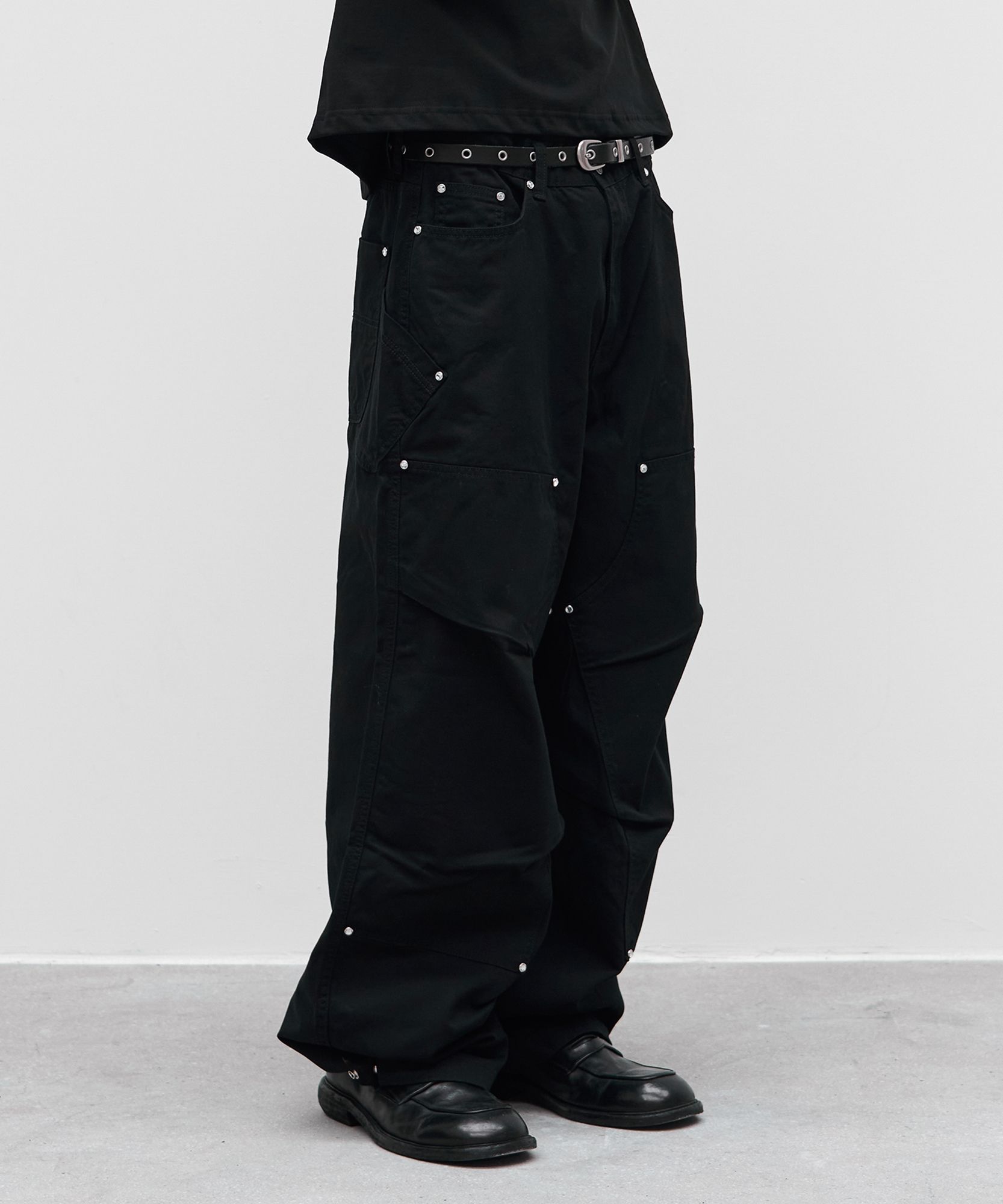 MUSINSA公式 | 9999ARCHIVE JEWELRY REVET DOUBLE KNEE PANTS