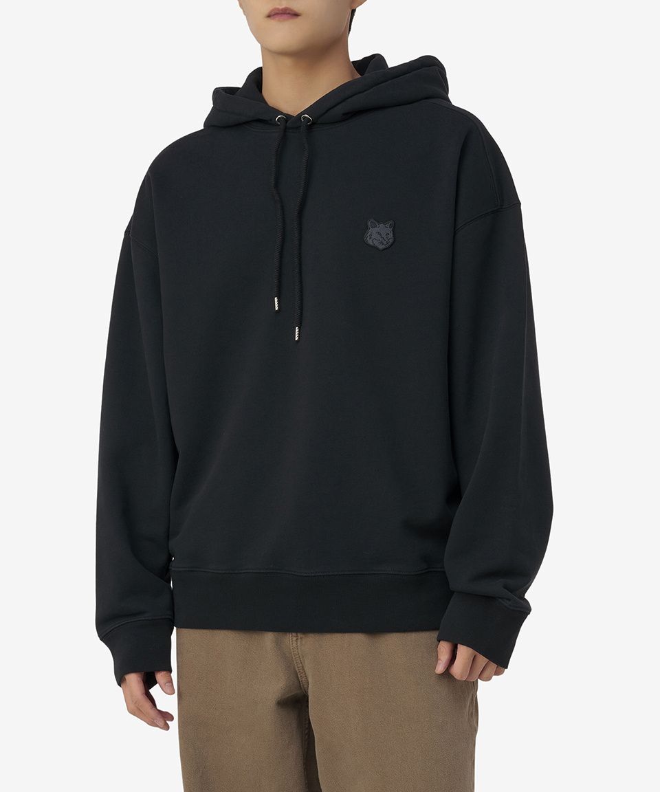 パーカー・フーディ *MAISON KITSUNE* Bold Fox Head Patch Oversized Hood Black LM BOLD FOX HEAD PATCH OVERSIZE HOODIE | Maison Kitsuné