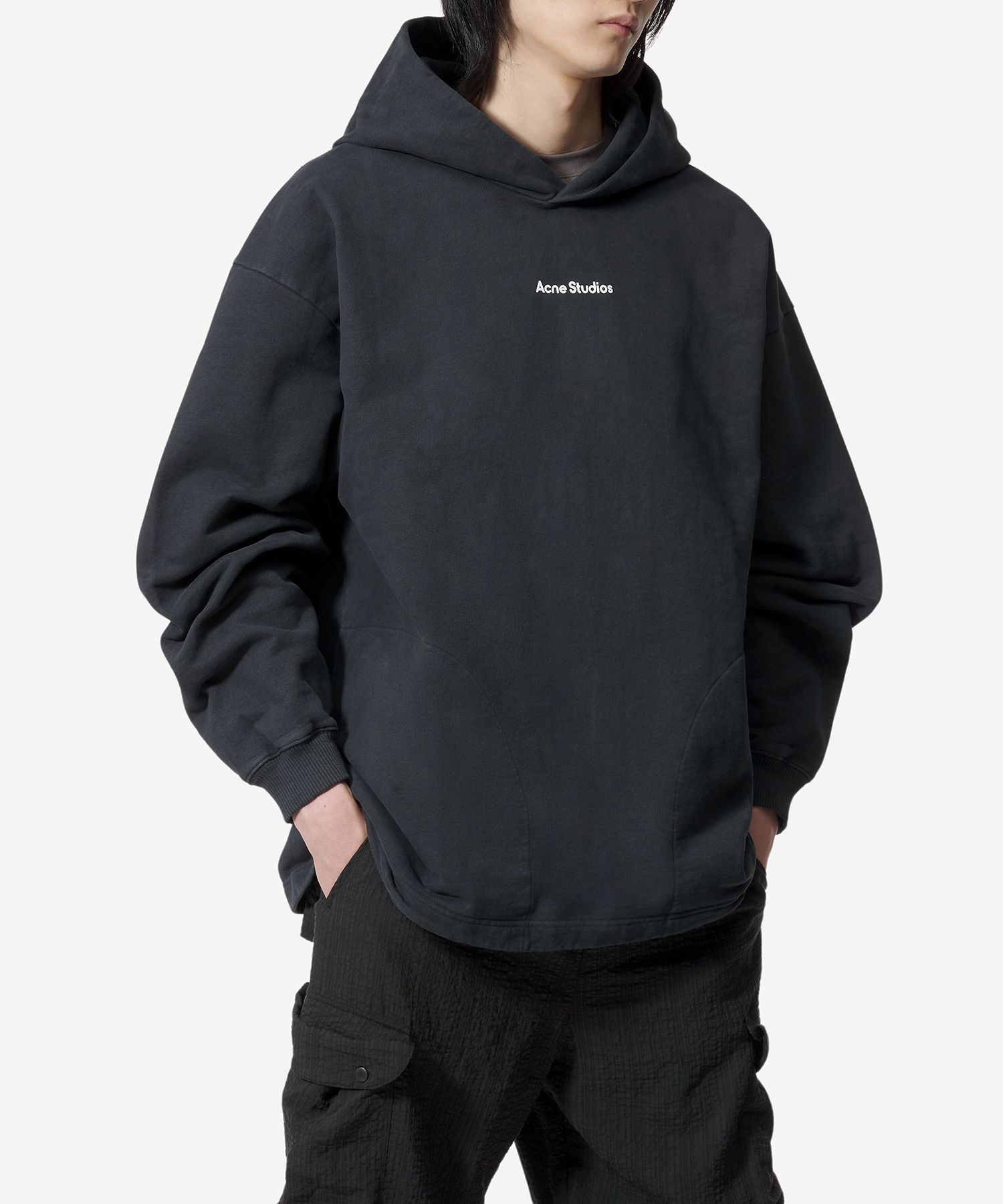 MUSINSA ACNE STUDIOS Logo Hoodie Black CI0170900