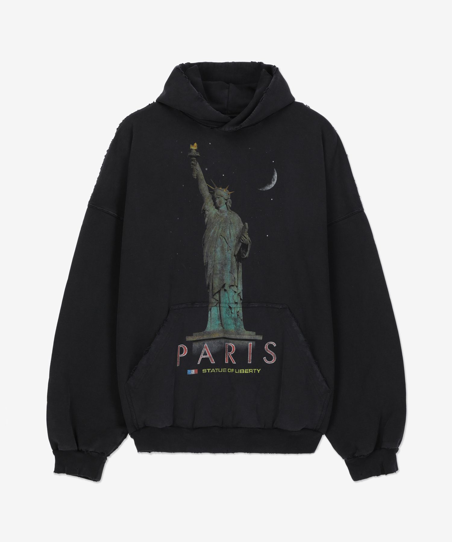Balenciaga★24FW★Large fit hood faded black 739024TQVS11083 Balenciaga Activewear Hoodie Oversized - LABELS