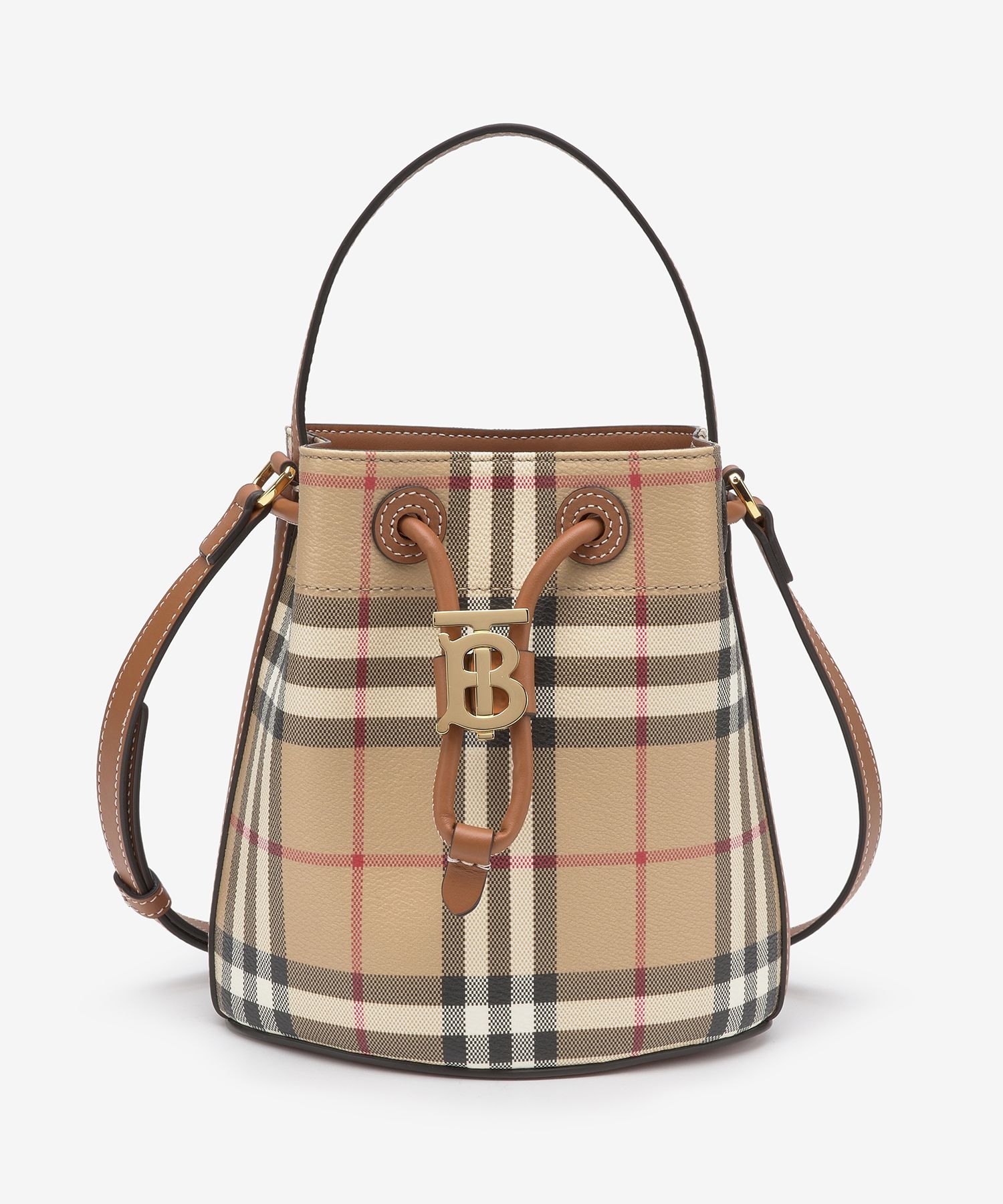 MUSINSA BURBERRY Mini TB Drawstring Bucket Bag Archive Beige