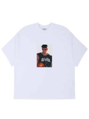 베스킷볼 클럽 티셔츠 화이트(그린)