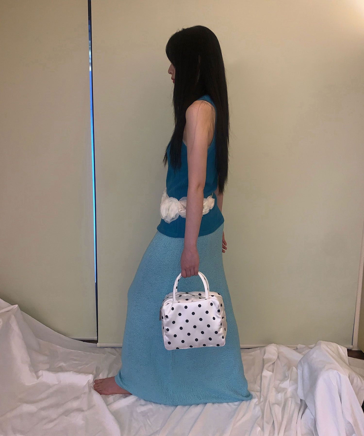 MUSINSA公式 | PEACH BASKET MARKET Polka Dot Bag (white)