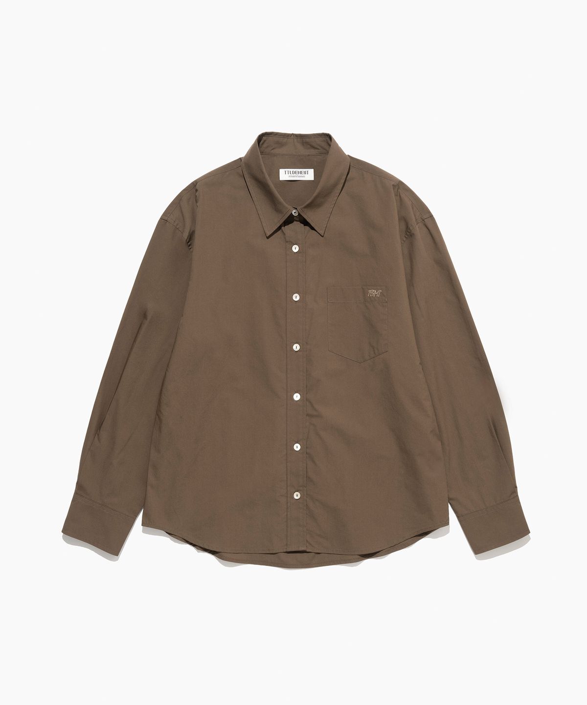 튜드먼트(TTUDEMENT) STANDARD POPLIN SHIRT BROWN