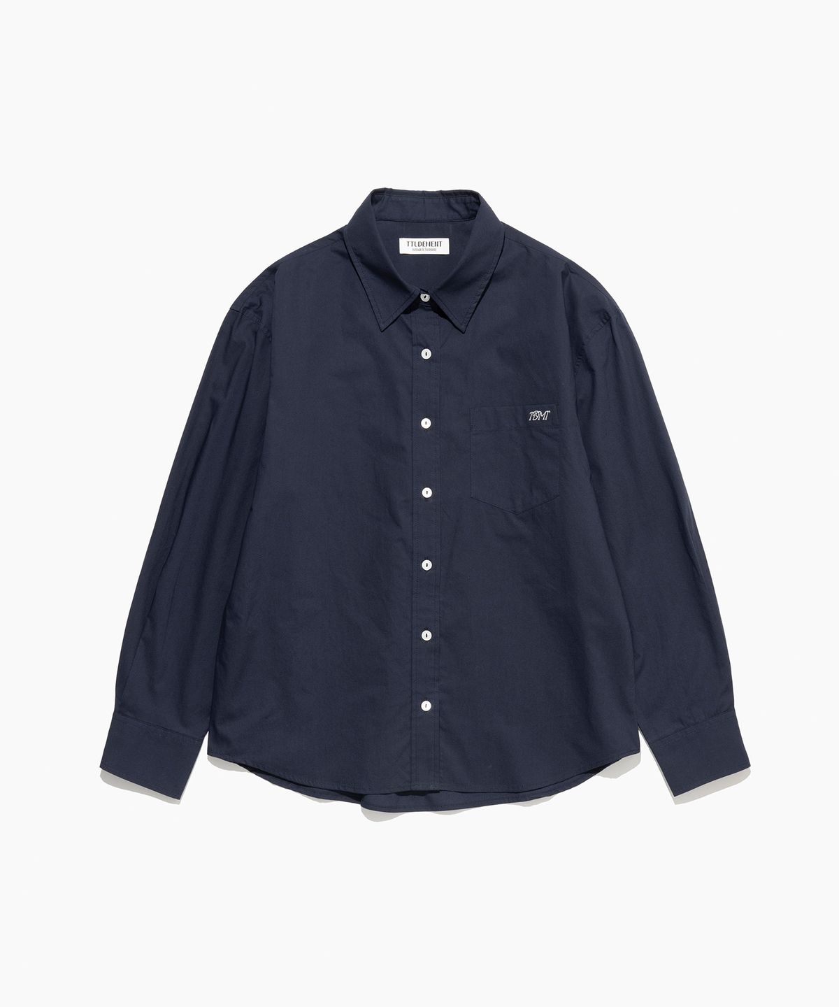 튜드먼트(TTUDEMENT) STANDARD POPLIN SHIRT NAVY