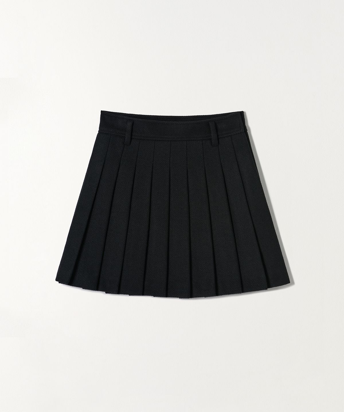 튜드먼트(TTUDEMENT) TAILORED WOOL MINI SKIRT BLACK
