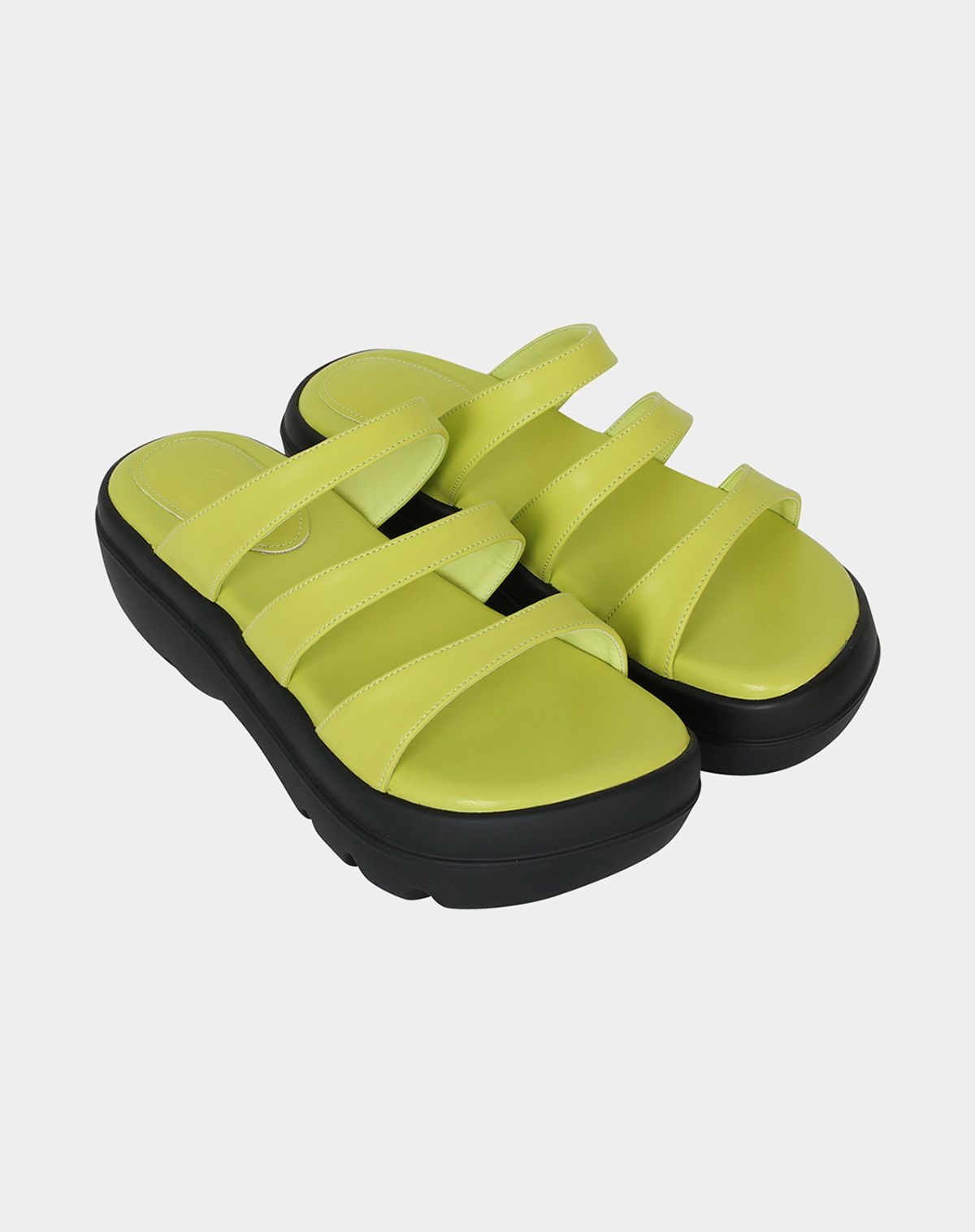 키시닝(KISYNING) triple strap slippers (lime)