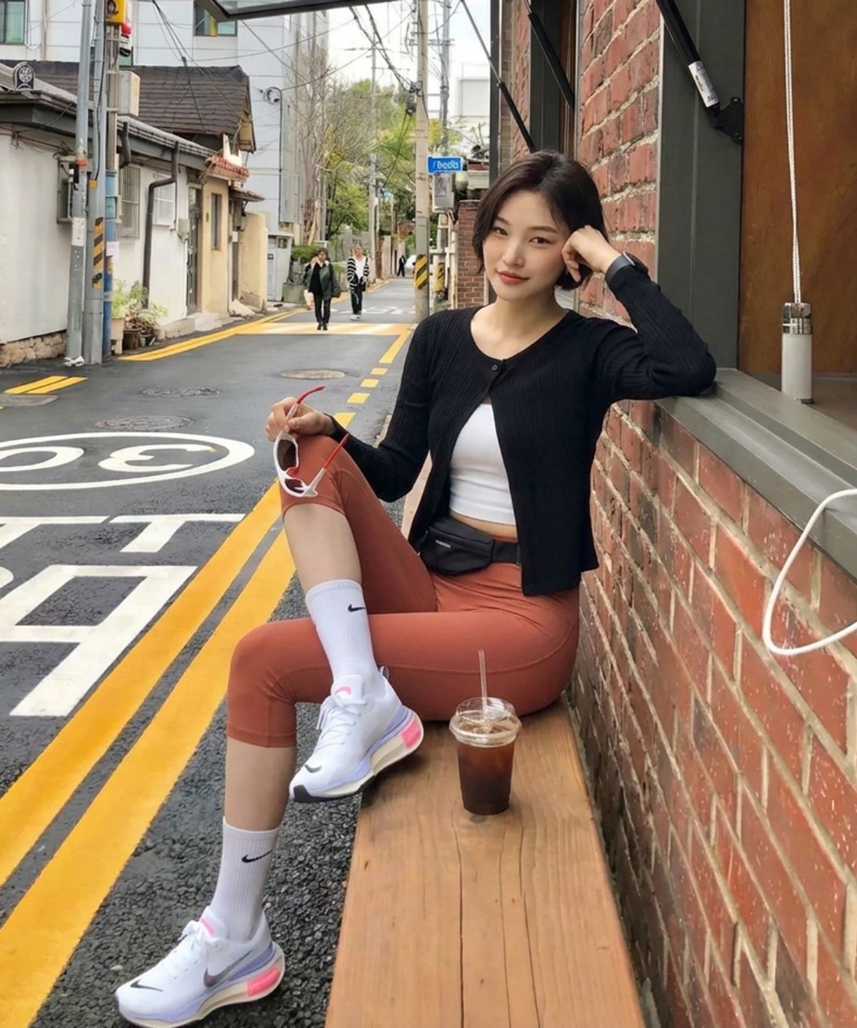 녹족(NOKJOK) 레벨업 7부 레깅스 러닝 요가복 필라테스복