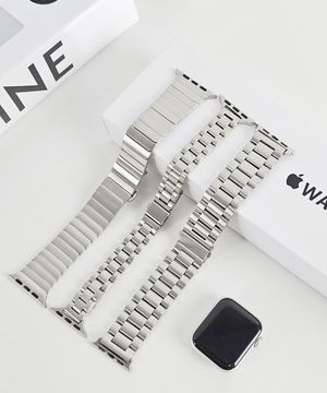 애플워치 9/8/7/6/5/4/SE/울트라/38/40/41/45/499mm 스테인레스 슬림 메탈 체인 스트랩 밴드