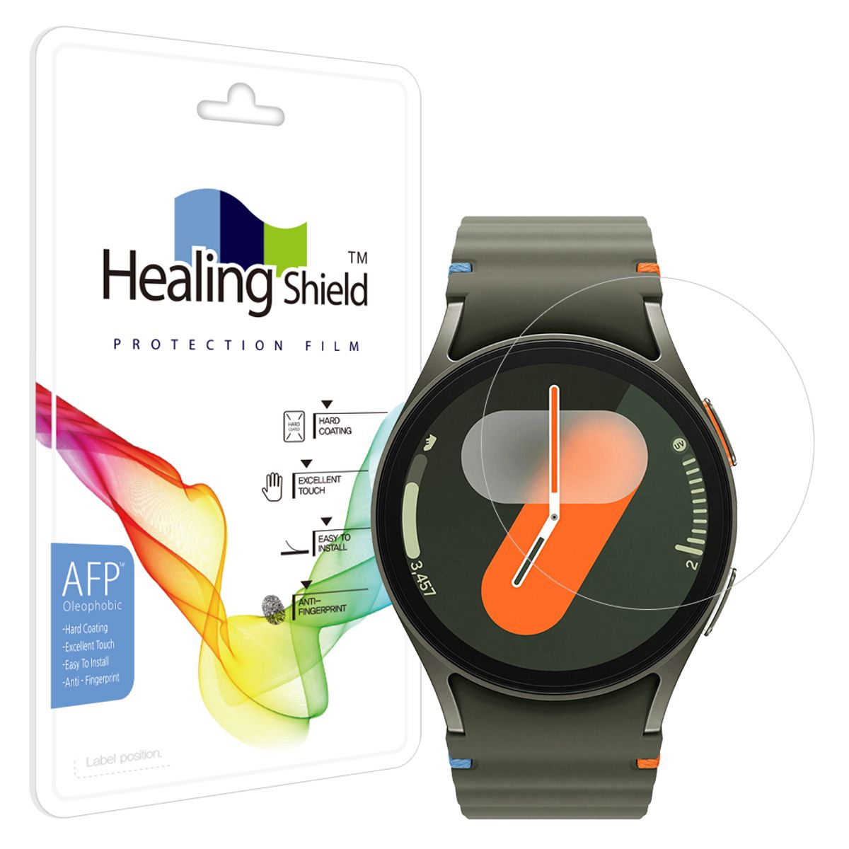 힐링쉴드(HEALINGSHIELD) 갤럭시워치7/6/5/4 44mm 올레포빅 고광택 액정보호필름 2매