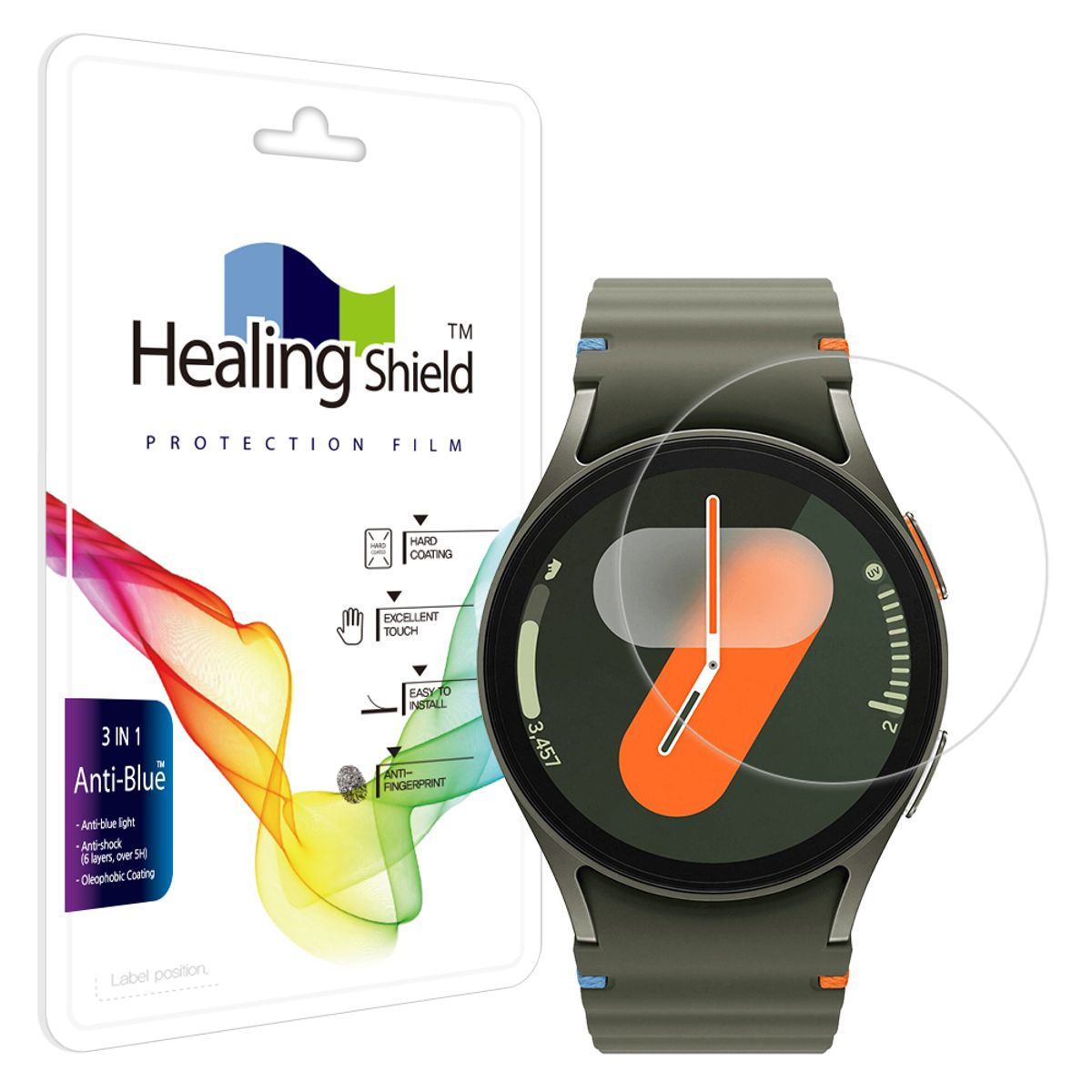 힐링쉴드(HEALINGSHIELD) 갤럭시워치7/6/5/4 44mm 블루라이트차단 액정보호필름 2매