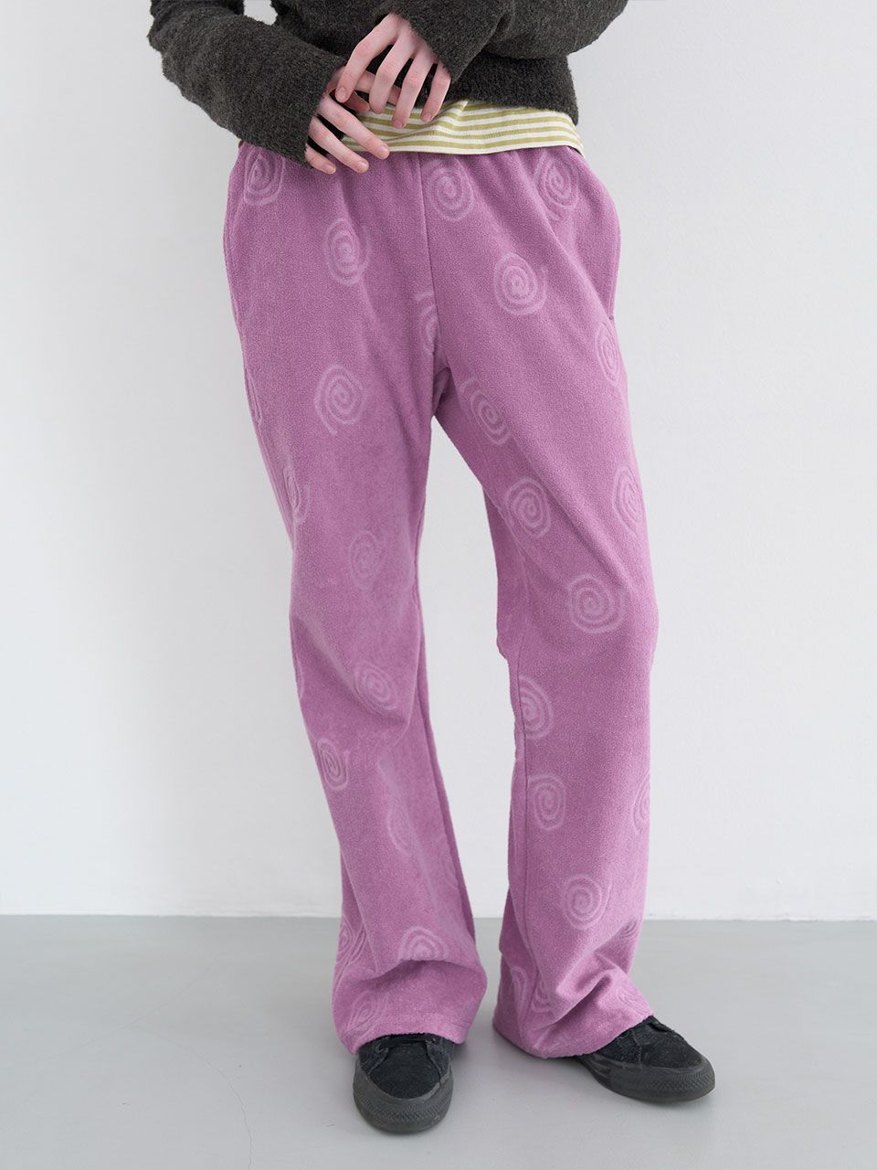 ◇ENZO BLUES◇ Terry Eddy Banding Bootcut Pants Lilac MUSINSA公式 | ENZO BLUES Terry Eddie Banding Bootcut Pants