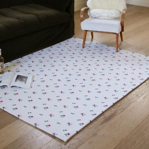 빈티지 무드 사이잘룩 단모 플로럴  러그