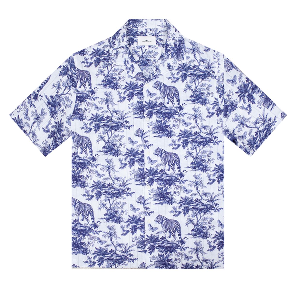 더셔츠하우스(THESHIRTHOUSE) 하와이안 셔츠 잉크타이거 화이트