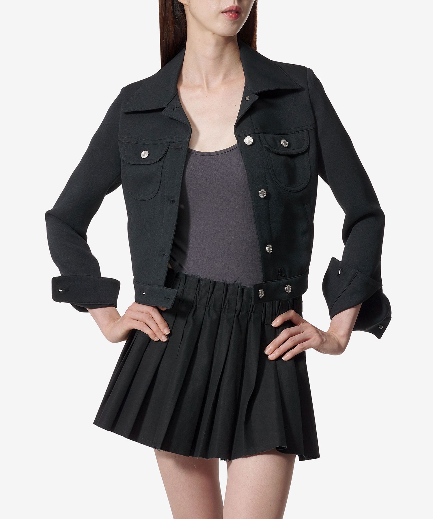 ジャケット Courreges TRUCKER JACKET SIGNATURE TWILL VESCBL002VY00149999_11.jpg