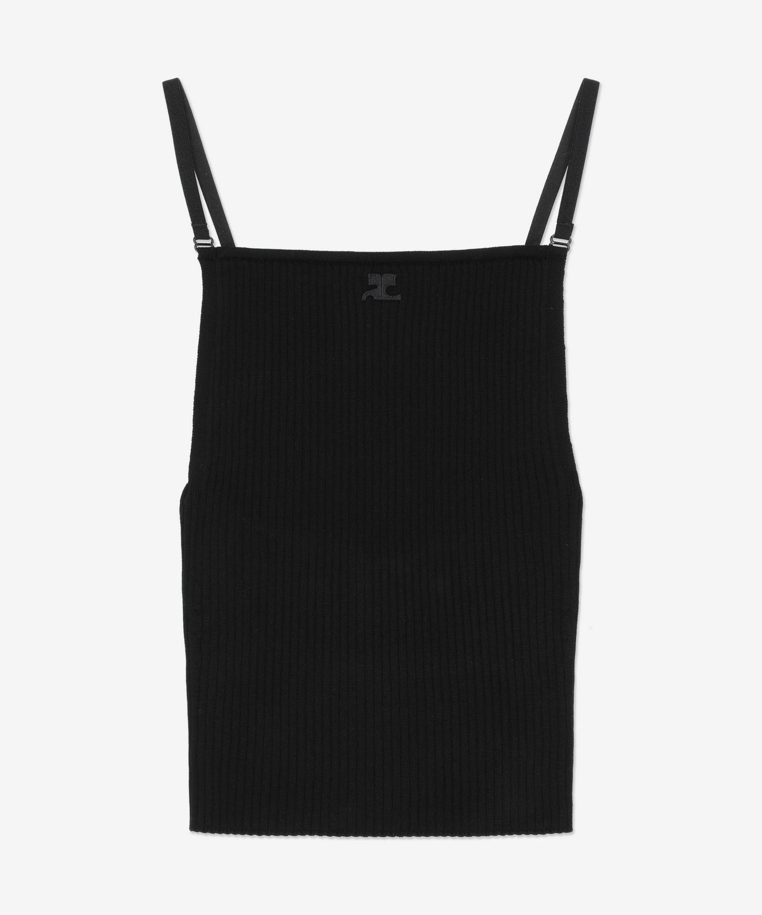 MUSINSA | COURREGES Lip Knit Sleeveless T-Shirt - Black